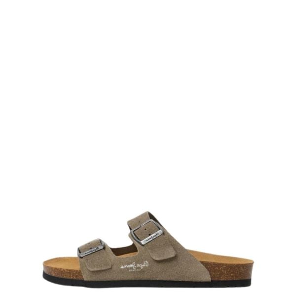 Sandały damskie Pepe Jeans Oban. Brązowe sandały damskie Pepe Jeans, bez wzorów, z jeansu, bez obcasa. Za 284.60 zł.