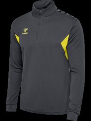 Hummel Half Zip Bluza męska 100% poliester - ASPHALT/SULPHUR SPRING. Szare bluzy bez kaptura męskie HUMMEL, m, z poliesteru. Za 174.39 zł.