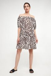 Sukienka mini Ottone MAX MARA BEACHWEAR. Sukienki damskie Max Mara Beachwear, xs, bez wzorów, bez kołnierzyka, bez ramiączek, mini. W wyprzedaży za 966.75 zł.