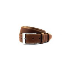 Brązowy pasek męski P20 Sobieski - 3,5cm. Brązowe paski męskie Modini Moda Męska, bez wzorów, z materiału, casualowe. Za 71.10 zł.
