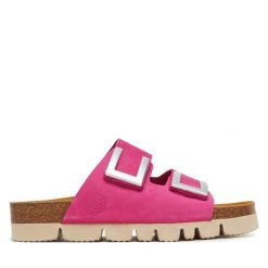 Klapki Dr. Brinkmann. Fioletowe klapki damskie Dr. Brinkmann, bez wzorów, bez obcasa. Za 389.99 zł.
