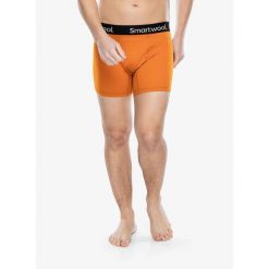 Bokserki termoaktywne męskie Smartwool Active Boxer Brief Boxed. Brązowe bokserki męskie Smartwool, bez wzorów. Za 146.99 zł.