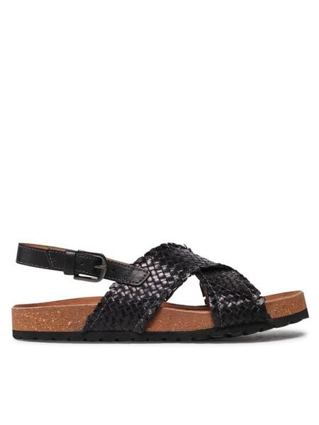 Lasocki Sandały WI12-MARIYO-02 Czarny. Czarne sandały damskie Lasocki, bez wzorów, ze skóry, bez obcasa, na płaskiej podeszwie. Za 169.99 zł.