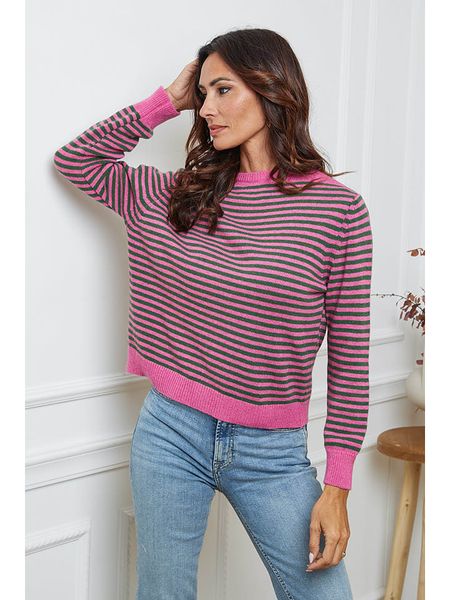 So Cachemire Sweter "Dweg" w kolorze różowo-oliwkowym rozmiar: M. Różowe swetry klasyczne damskie So Cachemire, m, z kaszmiru, bez kołnierzyka. Za 252.94 zł.