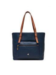 Beverly Hills Polo Club Torebka CEO-BHPC-C-001-08 Granatowy. Niebieskie torebki klasyczne damskie Beverly Hills Polo Club, bez wzorów, z materiału, bez dodatków. Za 249.99 zł.