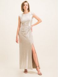Lauren Ralph Lauren Sukienka wieczorowa Long Grown 253771574 Złoty Regular Fit. Żółte sukienki damskie Lauren Ralph Lauren, bez wzorów, z syntetyku, wizytowe, bez kołnierzyka, bez ramiączek. Za 1,139.00 zł.