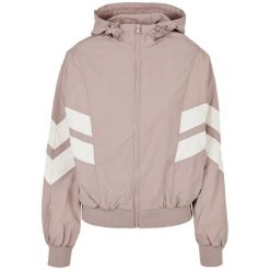 Bluza damska z kapturem Urban Classics crinkle batwing. Białe bluzy sportowe damskie Urban Classics, na lato, l, bez wzorów, z meshu, bez ramiączek, długie, z kapturem. Za 211.40 zł.