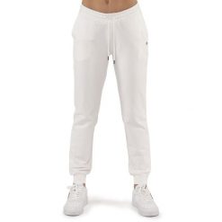 Bluza z kieszeń na co dzień na siłownię. Białe bluzy bez kaptura damskie LEONE 1947 APPAREL, z bawełny. W wyprzedaży za 101.80 zł.