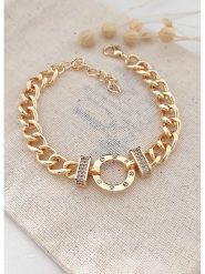 Atelier MIU Pozłacana bransoletka z cyrkoniami rozmiar: onesize. Żółte bransoletki damskie atelier MIU, pozłacane. Za 104.95 zł.