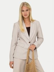 ONLY Marynarka Raven 15338389 Beżowy Slim Fit. Brązowe marynarki i żakiety damskie Only, bez wzorów, z syntetyku. Za 199.99 zł.