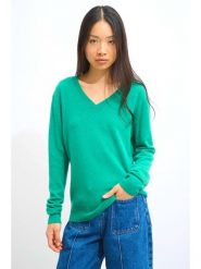 AUTHENTIC CASHMERE Kaszmirowy sweter "Gardoria" w kolorze zielonym rozmiar: XXL. Zielone swetry klasyczne damskie AUTHENTIC CASHMERE, xxl, z kaszmiru, bez kołnierzyka. Za 313.27 zł.