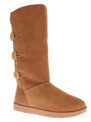 ISLAND BOOT Kozaki zimowe "Flora" w kolorze jasnobrązowym rozmiar: 37. Brązowe kozaki damskie Island Boot, z materiału, bez obcasa. Za 170.07 zł.
