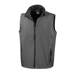 Kurtka bez rękawów z nadrukiem Result Softshell. Szare kurtki softshell damskie RESULT, s, bez wzorów, z materiału, bez kaptura. Za 106.30 zł.