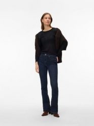 Vero Moda Koszulka w kolorze czarnym rozmiar: S. Czarne bluzki damskie Vero Moda, s, bez wzorów, bez kołnierzyka, bez ramiączek. Za 60.99 zł.