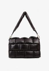 Czarna Torebka na Ramię Typu Puffer Bag Norriva. Czarne torebki klasyczne damskie Renee, bez wzorów, z jeansu, pikowane, bez dodatków. Za 149.99 zł.