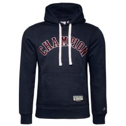 Bluza sportowa męska Champion Hooded Sweatshirt. Niebieskie bluzy z kapturem męskie CHAMPION, m, z bawełny. Za 261.45 zł.