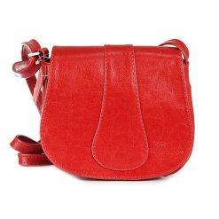 Torebka skórzana damska listonoszka DAN-A T38 czerwona. Czerwone shopper bag damskie DAN-A, bez wzorów, ze skóry, bez dodatków. Za 249.99 zł.