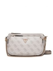 Guess Torebka Noelle II Mini HWBG96 72710 Beżowy. Brązowe listonoszki damskie Guess, z aplikacjami, ze skóry, bez dodatków. Za 439.99 zł.