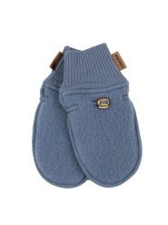 Mikk-line Wełniane rękawiczki w kolorze niebieskim rozmiar: 86/92. Niebieskie rękawiczki dziecięce Mikk-line, prążkowane, bez ramiączek. Za 83.03 zł.