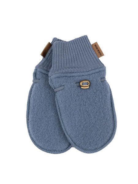 Mikk-line Wełniane rękawiczki w kolorze niebieskim rozmiar: 74/80. Niebieskie rękawiczki dziecięce Mikk-line, prążkowane, bez ramiączek. Za 65.99 zł.