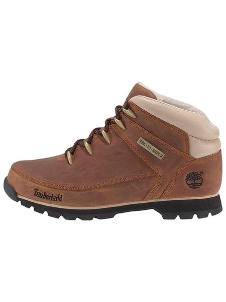 Timberland Skórzane buty trekkingowe "Euro Sprint" w kolorze brązowo-beżowym rozmiar: 42. Brązowe buty trekkingowe męskie Timberland, bez zapięcia, do biegania. Za 318.37 zł.
