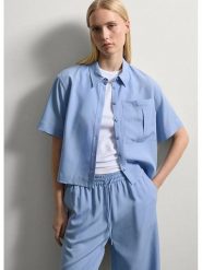 STEFANEL Koszula w kolorze błękitnym rozmiar: S. Niebieskie koszule damskie Stefanel, s, bez wzorów, bez kołnierzyka, bez ramiączek. Za 165.99 zł.