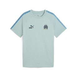 Męska koszulka Olympique Marsylia KING PUMA Modern Mint Luminous Blue Green. Niebieskie t-shirty sportowe męskie Puma, m, bez ramiączek, do piłki nożnej. Za 179.00 zł.