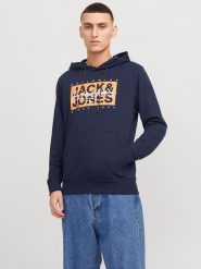 Jack & Jones Bluza w kolorze granatowym rozmiar: L. Niebieskie bluzy z kapturem męskie Jack & Jones, l. Za 87.40 zł.