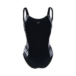Damski kostium kąpielowy 1-częściowy Arena Emma. Czarne stroje jednoczęściowe damskie Arena, bez wzorów. W wyprzedaży za 240.30 zł.