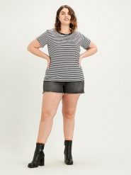 Levi´s Koszulka "PL Raita" w kolorze czarno-białym rozmiar: 3XL. Białe bluzki damskie s, bez wzorów, bez kołnierzyka, bez ramiączek. Za 49.45 zł.