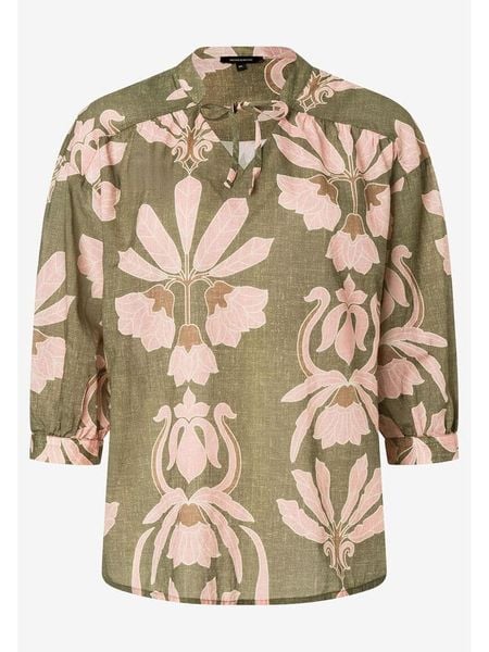 More & More Bluzka w kolorze oliwkowo-jasnoróżowym rozmiar: 38. Brązowe bluzki damskie MORE & MORE, bez wzorów, z bawełny, bez kołnierzyka, bez ramiączek. Za 118.84 zł.