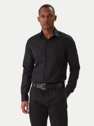 Calvin Klein Koszula LV019EU006 Czarny Slim Fit. Czarne koszule męskie CALVIN KLEIN, m, bez wzorów, z bawełny, bez kołnierzyka, bez ramiączek. Za 369.99 zł.