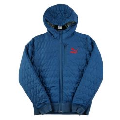 Second life - Męskie granatowe puchowe płaszcz - Stan dobry. Niebieskie płaszcze męskie Puma, m, bez wzorów, z puchu. Za 114.17 zł.