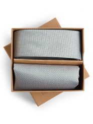 Finshley & Harding London Krawat i poszetka z jedwabiu Mężczyźni Jedwab zielony|srebrny, ONE SIZE. Szare krawaty i muchy męskie Finshley & Harding London, bez wzorów, z jedwabiu, eleganckie. Za 199.95 zł.