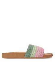 Roxy Klapki ARJL101232 Zielony. Zielone klapki damskie Roxy, bez wzorów, z materiału, bez obcasa. Za 129.99 zł.