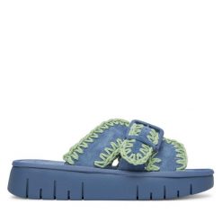 Klapki Roxy. Niebieskie klapki damskie Roxy, bez wzorów, bez obcasa. Za 179.99 zł.