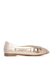 Lasocki Baleriny CEO-RST-ERICA-66 Złoty. Żółte baleriny damskie Lasocki, bez wzorów, ze skóry, bez obcasa. Za 159.99 zł.