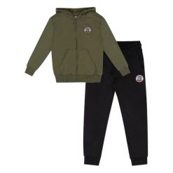 Bluza z kaptur na czas wolny na co dzień. Czarne spodnie dresowe damskie LEONE 1947 APPAREL, bez wzorów, z bawełny. W wyprzedaży za 112.15 zł.