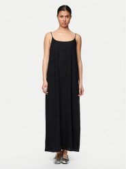 Pieces Sukienka letnia Pia 17151884 Czarny Loose Fit. Czarne sukienki damskie Pieces, na lato, xl, bez wzorów, ze lnu, bez kołnierzyka, bez ramiączek. Za 129.99 zł.