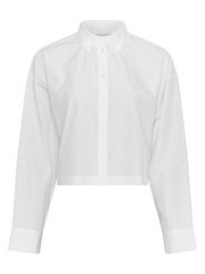 MOSS COPENHAGEN Bluzka "Liene" w kolorze białym rozmiar: S/M. Białe bluzki damskie MOSS COPENHAGEN, m, bez wzorów, z bawełny, bez kołnierzyka, bez ramiączek. Za 170.47 zł.