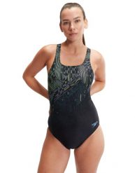 Damski kostium kąpielowy 1-częściowy Speedo Eco+M. Czarne stroje jednoczęściowe damskie Speedo, l, bez wzorów. Za 223.74 zł.