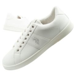 Buty trampki sneakersy męskie U.S. Polo Assn. Białe trampki i tenisówki męskie U.S. Polo Assn., bez wzorów, z gumy, bez zapięcia. Za 139.00 zł.