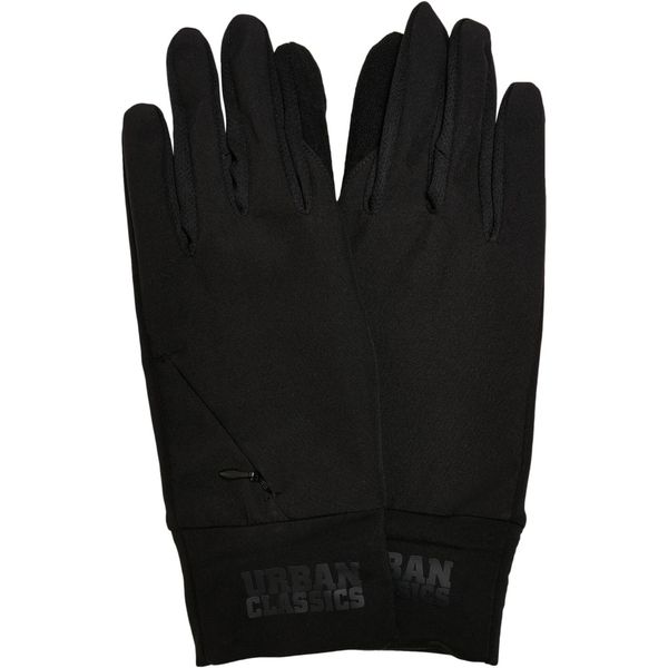 Męskie Rękawiczki Z Szerokim Mankietem I Logo. Czarne rękawiczki męskie Urban Classics, bez wzorów. Za 85.99 zł.