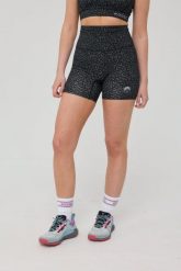 Spodenki Infinite z wysokim stanem – czarna panterka. Czarne spodenki sportowe damskie OOSC, l, z materiału, na fitness i siłownię. Za 147.99 zł.