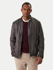 Milestone Kurtka skórzana Oliverio 611099 60770 Szary Regular Fit. Szare kurtki męskie Milestone, m, bez wzorów, ze skóry, bez kaptura. Za 1,629.00 zł.