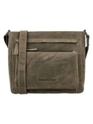 HIDE & STITCHES Skórzana torebka "Idaho" w kolorze khaki - 27 x 23 x 7 cm rozmiar: onesize. Zielone torebki klasyczne damskie HIDE & STITCHES, bez wzorów, z materiału, bez dodatków. Za 217.99 zł.