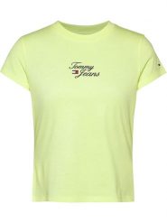 TOMMY JEANS Koszulka w kolorze żółtym rozmiar: L. Żółte bluzki damskie Tommy Jeans, l, bez wzorów, z jeansu, bez kołnierzyka, bez ramiączek. Za 92.21 zł.