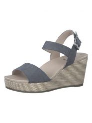 S.Oliver Sandały w kolorze niebieskim na koturnie rozmiar: 39. Niebieskie sandały damskie S.Oliver, bez wzorów, bez obcasa, na koturnie. Za 110.29 zł.