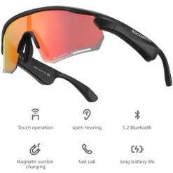 Okulary rowerowe polaryzacyjne UV400 z bluetooth i głośnikami ROCKBROS BT. Brązowe okulary przeciwsłoneczne męskie ROCKBROS. Za 248.00 zł.