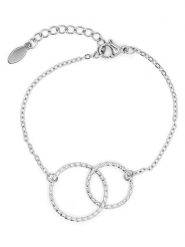 MOODE Bransoletka "Kelly" z elementami ozdobnymi rozmiar: onesize. Szare bransoletki damskie MOODE, ze stali. Za 39.99 zł.